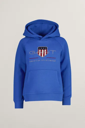 MIKINA GANT ARCHIVE SHIELD RAGLAN HOODIE GREECE BLUE
