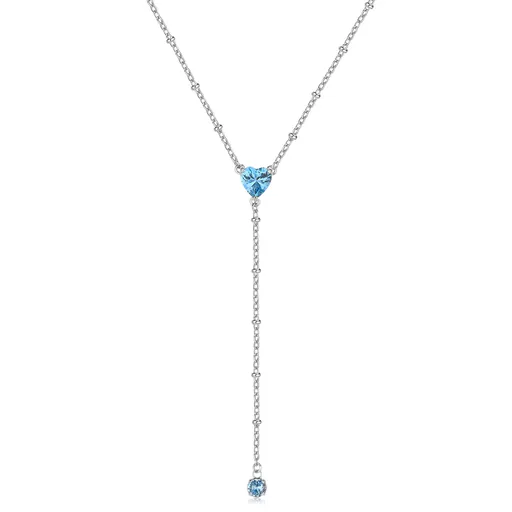 S'Agapõ Něžný ocelový náhrdelník s kubickými zirkony Dazzly SDZ133