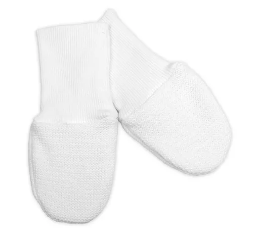 Baby Nellys Pletené  kojenecké rukavičky vel. 56/68 - 1 pár, bílé