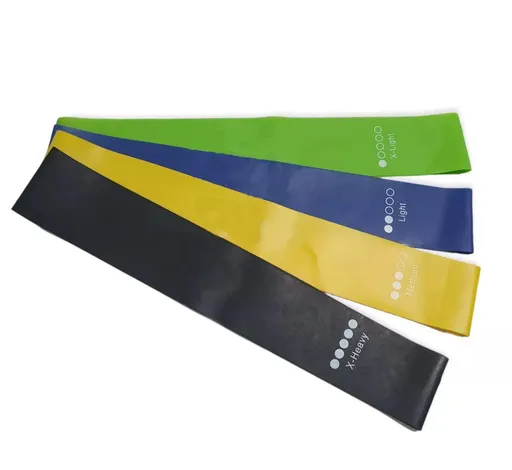 Sada fitness odporových gum, 4 ks