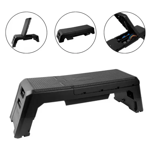 Nastavitelná aerobic step lavice inSPORTline AeroBench černá