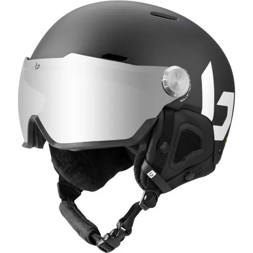Bolle MIGHT VISOR (55 - 59 CM) Lyžařská helma se štítem, černá, velikost (55 - 59)