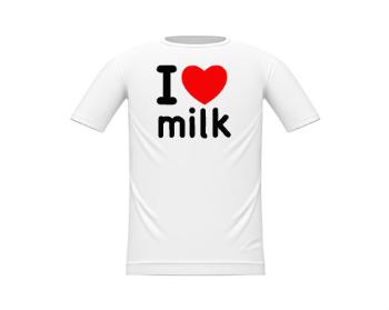 Dětské tričko I Love milk