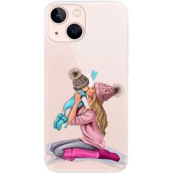 iSaprio Kissing Mom - Blond and Boy pro iPhone 13 mini (kmbloboy-TPU3-i13m)