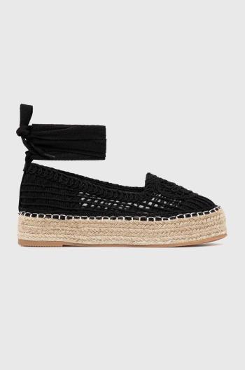 Espadrilky Answear Lab černá barva, na platformě