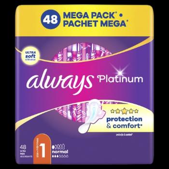 ALWAYS Platinum Normal (veľkosť 1) Vložky s krídelkami 48 ks