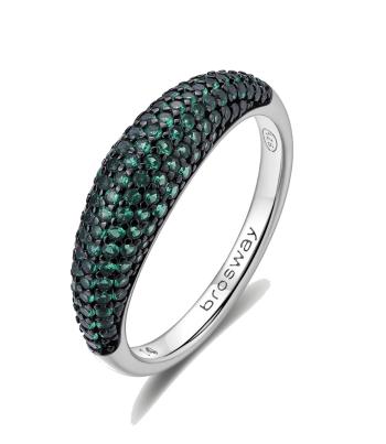 Brosway Originálny strieborný prsteň Life Green Fancy FLG125 52 mm