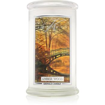 Kringle Candle Amber Wood vonná svíčka 624 g