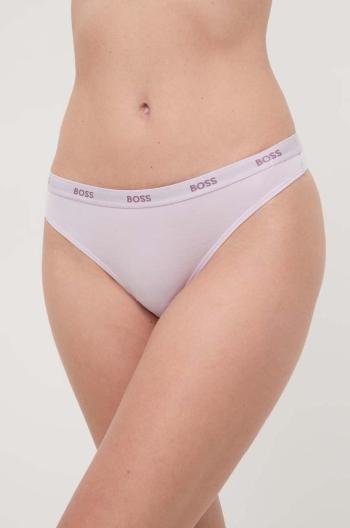 Tanga BOSS fialová barva, 50502752