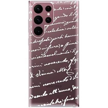 iSaprio Handwriting 01 - white pro Samsung Galaxy S22 Ultra 5G (hawri01w-TPU3-S22U-5G)