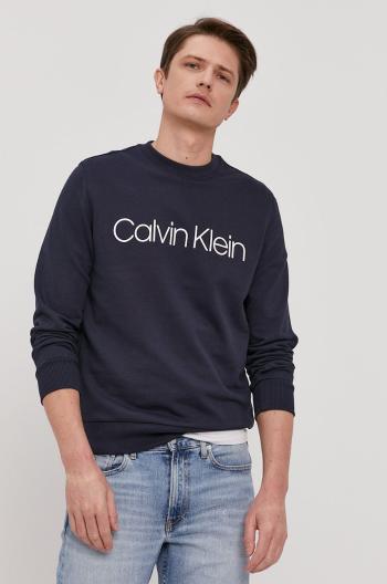 Mikina Calvin Klein pánská, tmavomodrá barva, s potiskem, K10K104059