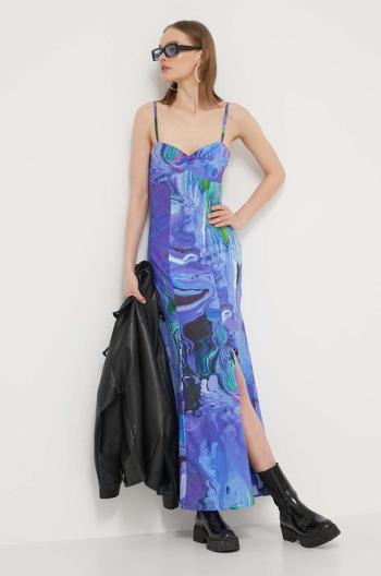 Šaty Desigual BLEU LACROIX fialová barva, maxi, 24SWVW80