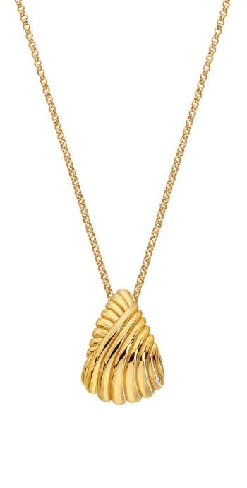 Hot Diamonds Slušivý pozlacený náhrdelník s diamantem Golden Edit Hope DP1084