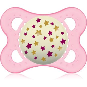 MAM Night 0+ months dudlík na noc Pink Stars 1 ks