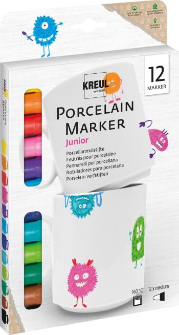 Kreul Porcelain Marker medium Junior Set Sada fixiek na keramiku 12 ks