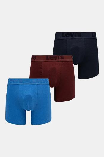 Boxerky Levi's 3-pack pánské, modrá barva, 37149-1041