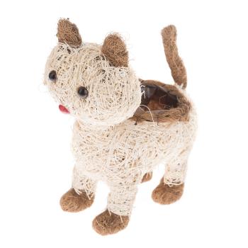 Prútený obal na kvetináč Mačka, 32 x 30 cm