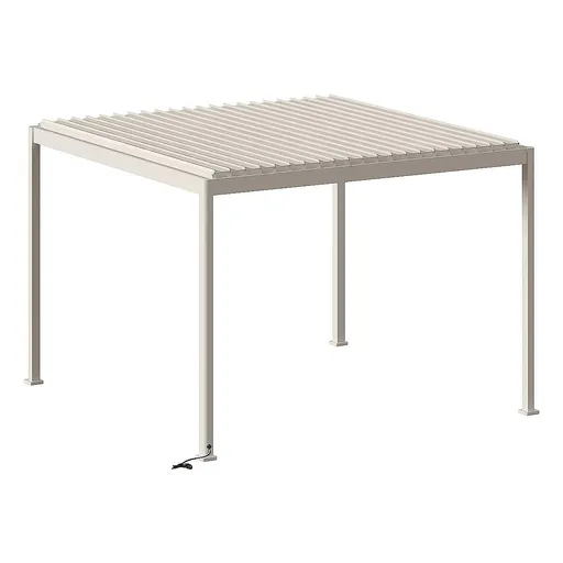 DEOKORK Zahradní hliníkový altán elektrický MEGAN 4x3 m (ivory)