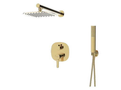 INVENA Sprchová baterie, podomítková, 2F GLAMOUR zlatá TREND BS-02-0K9-V