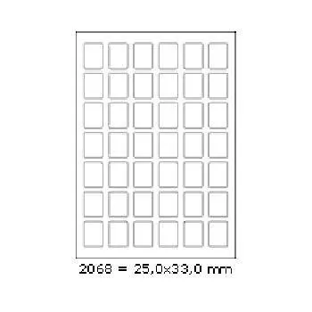 Samolepicí etikety 25 x 33 mm, 42 etiket, A4, 100 listů