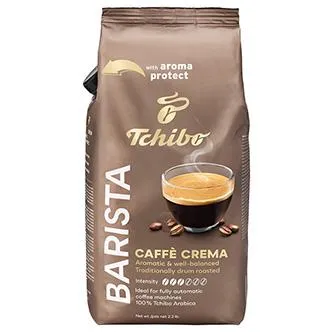 Káva zrnková, Tchibo, Barista Caffe Crema, 1kg, sáček, 100% Arabica