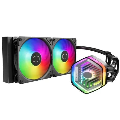 Cooler Master vodní chladič MasterLiquid 240 Atmos ARGB, 2x120mm, LGA1851, AM5, černá