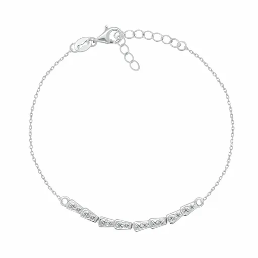 Brilio Silver Stříbrný dámský náramek se zirkony BRC238W