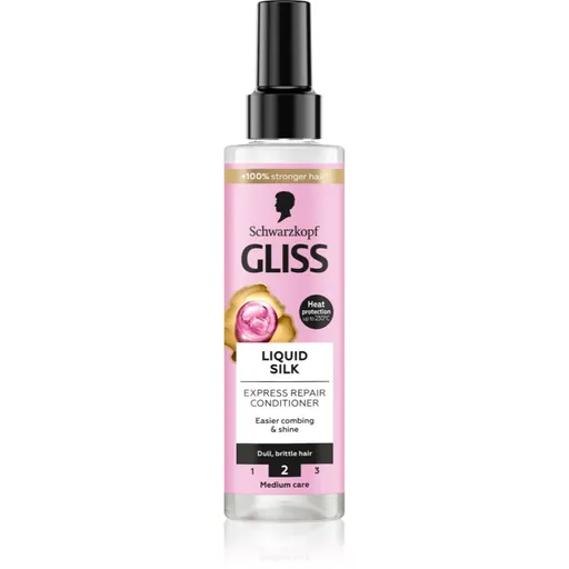 Schwarzkopf Gliss Liquid Silk bezoplachový kondicionér pro posílení a lesk vlasů 200 ml