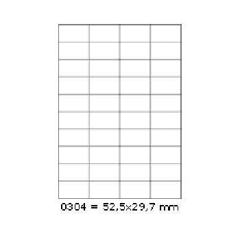 Samolepicí etikety 52,5 x 29,7 mm, 40 etiket, A4, 100 listů