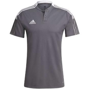 adidas TIRO 21 POLO SHIRT Pánské fotbalové triko, šedá, velikost