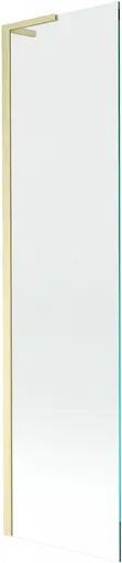 MEXEN/S Next L vanová zástěna FIX 50 x 150, transparent, zlato kartáčovaný 895-050-000-03-00-55