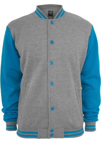 Urban Classics Kids 2-tone College Sweatjacket gry/tur - 12