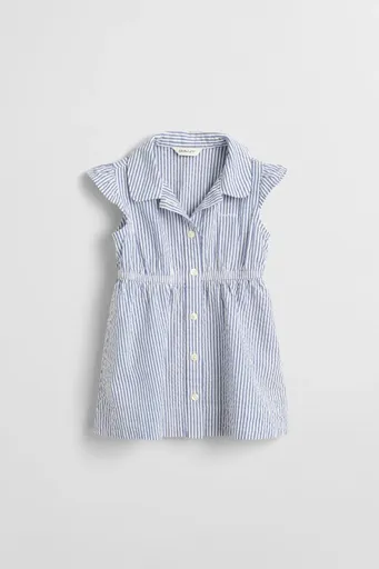 ŠATY GANT STRIPED SEERSUCKER DRESS RICH BLUE