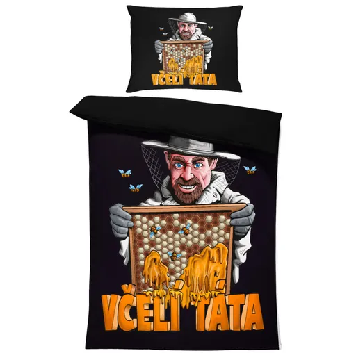 Povlečení Včelí táta (Rozměr : 1x150/200 + 1x60/50)