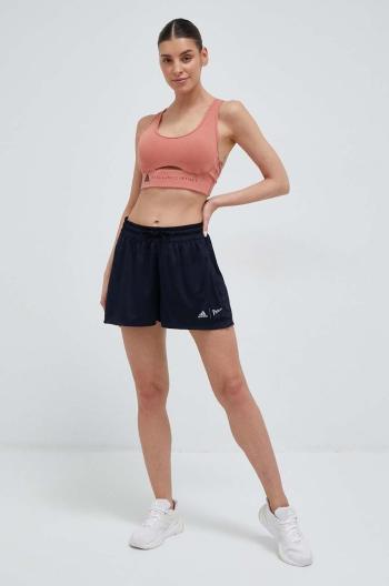 Běžecké šortky adidas Performance x Parley tmavomodrá barva, high waist