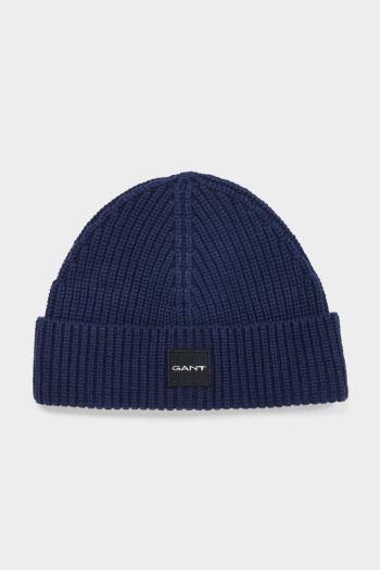 ČEPICE GANT UNISEX. COTTON RIB KNIT BEANIE MARINE