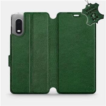 Flip pouzdro na mobil Samsung Xcover PRO - Zelené - kožené -   Green Leather (5903516239726)