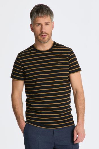 TRIČKO GANT STRIPED SS T-SHIRT BLACK