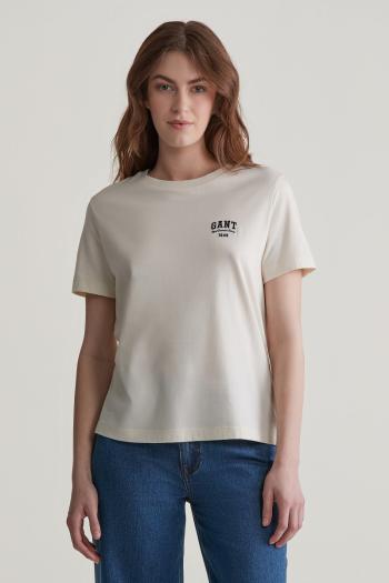 TRIČKO GANT REG SMALL GRAPHIC SS T-SHIRT CREAM