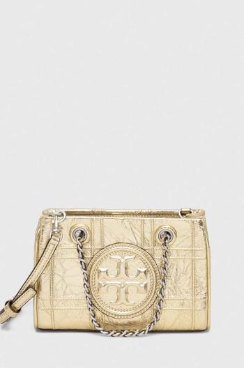 Kožená kabelka Tory Burch Fleming Soft Metallic zlatá barva, 152480.700