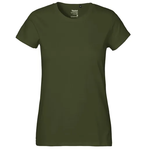 Neutral Dámské tričko Classic z organické Fairtrade bavlny - Military | XS