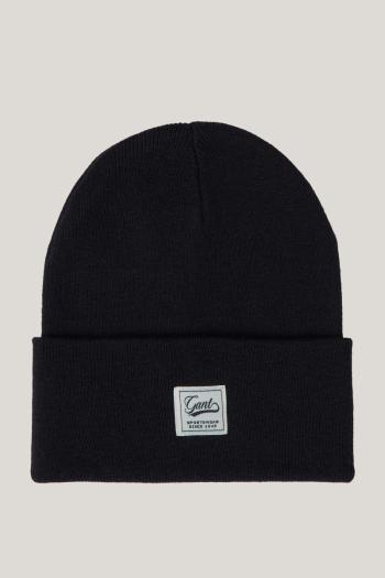 ČEPICE GANT DOUBLE LAYERED BEANIE BLACK