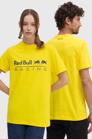 Bavlněné tričko Red Bull Racing x Pepe Jeans žlutá barva, s potiskem, RU500005