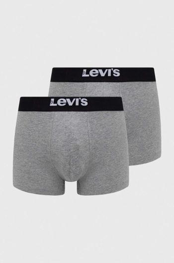 Boxerky Levi's 2-pack pánské, šedá barva, 37149.0828-003