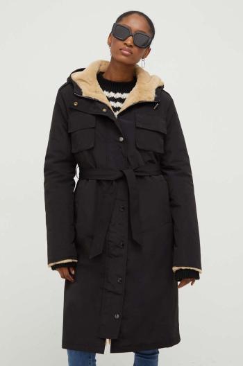 Bunda Answear.LAB waterrepellent dámská, černá barva, přechodná