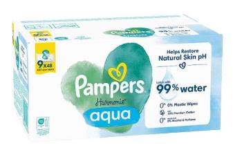 Pampers Harmonie Aqua nedves Törlőkendő 9x48db