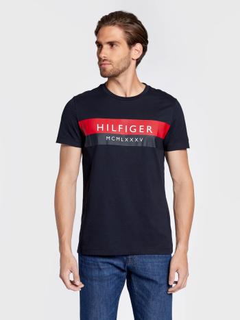 Tommy Hilfiger pánské tmavě modré triko Two Tone