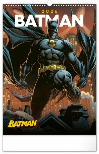 Kalendář 2026 nástěnný: Batman Dark, 33 x 46 cm