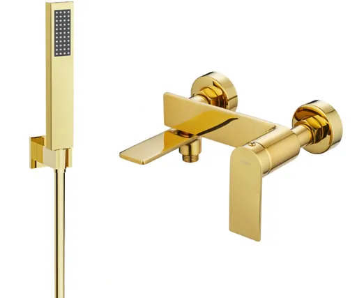 MEXEN/S Zero SET vanová baterie s příslušenstvím R02, zlatá 7113R02-50