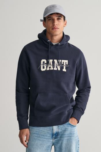 MIKINA GANT ARCH SCRIPT HOODIE EVENING BLUE